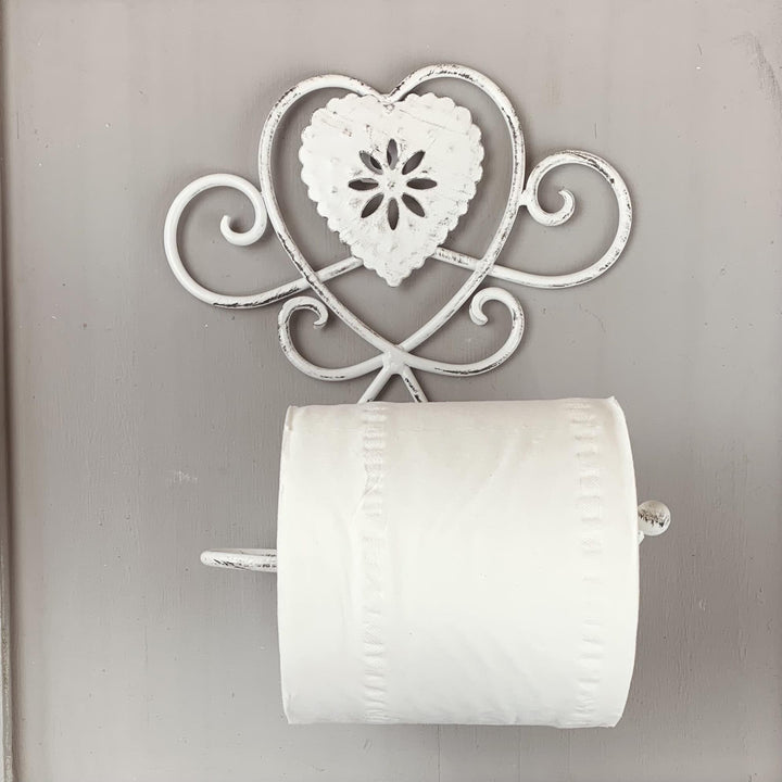 Heart Lattice French Vintage Style Toilet Roll Holder
