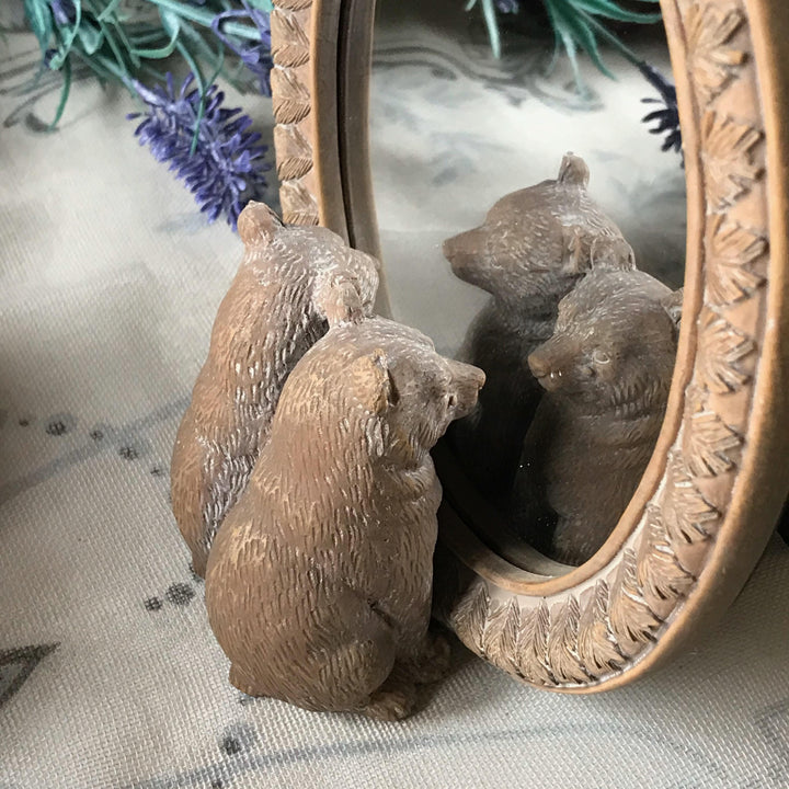 Bears Mirror Freestanding Decorative Vanity Mirror