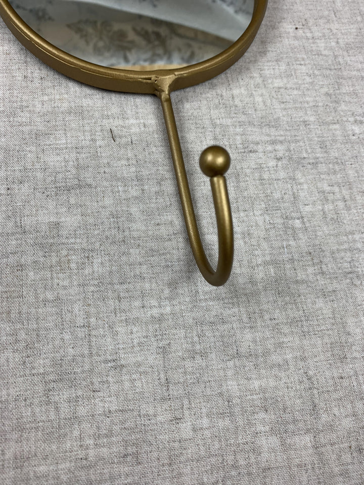Hanging Gold Hare Mirror & Hook