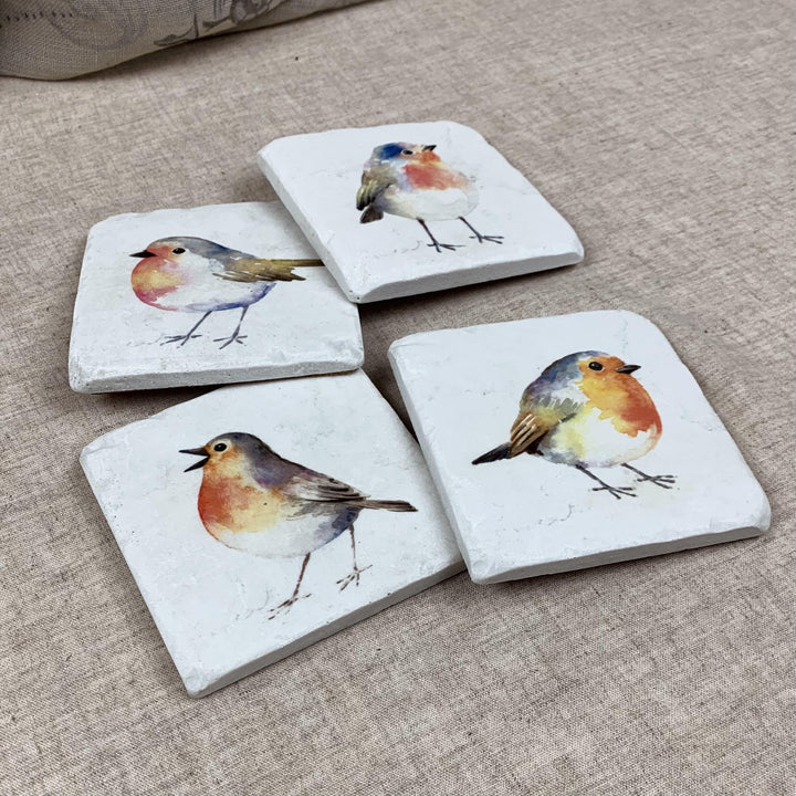 Country Robin Coasters Set of 4