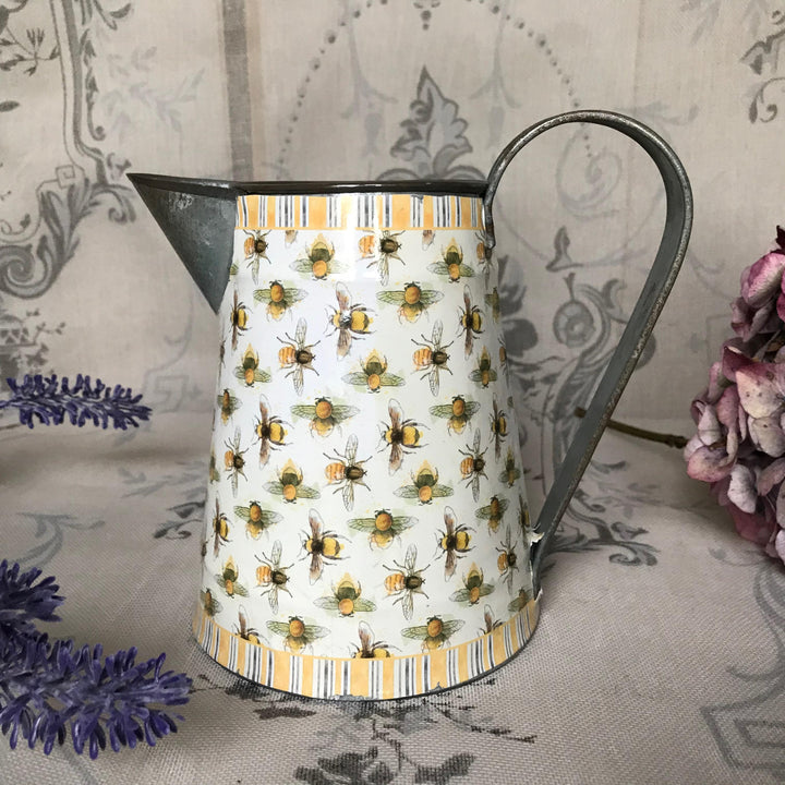 Decorative Bees Metal Jug
