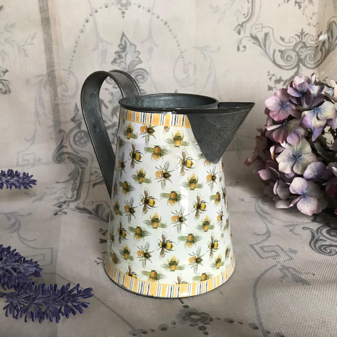 Decorative Bees Metal Jug