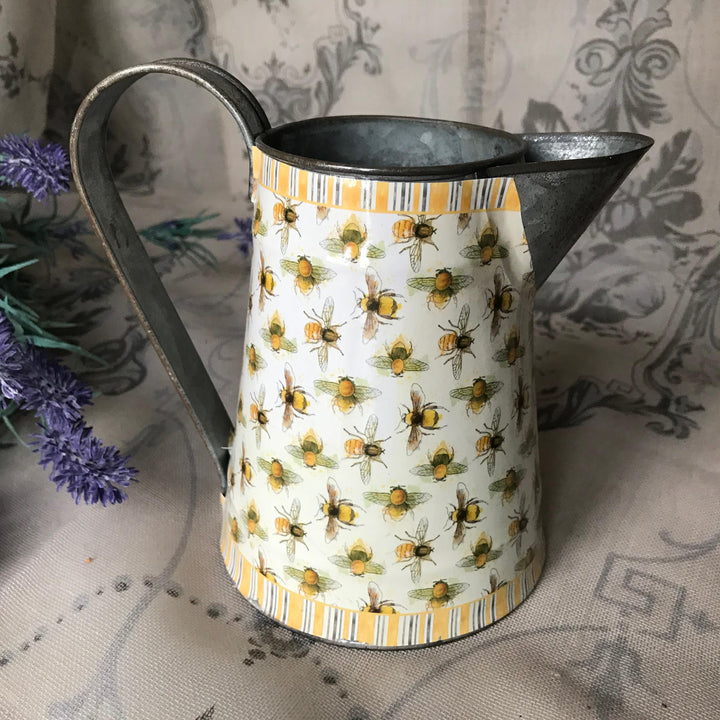 Decorative Bees Metal Jug