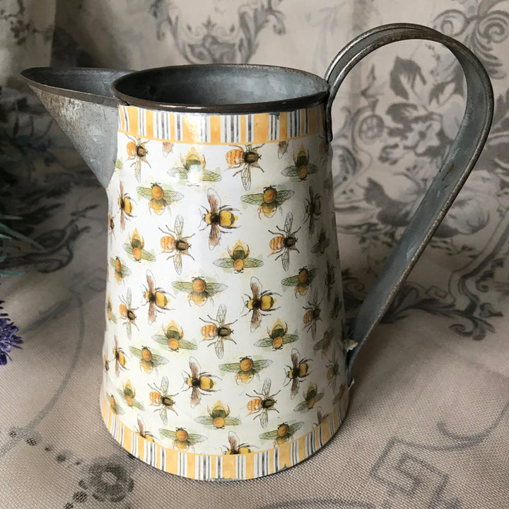 Decorative Bees Metal Jug