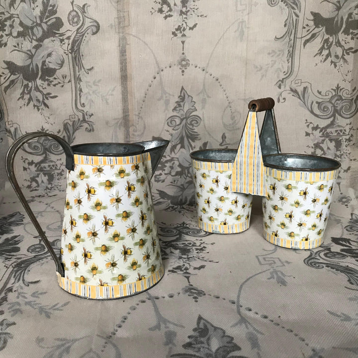 Decorative Bees Metal Jug