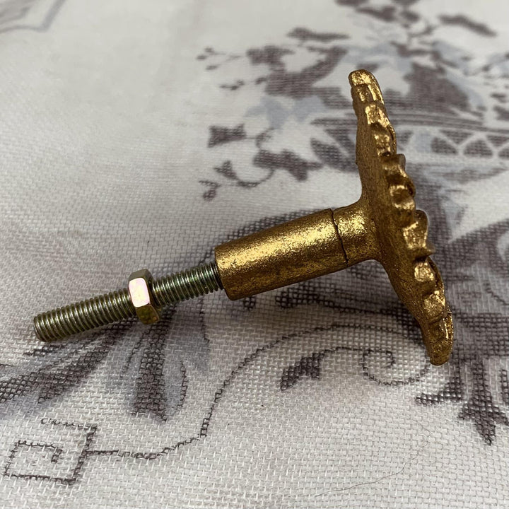 Gold Daisy Drawer Door Knob