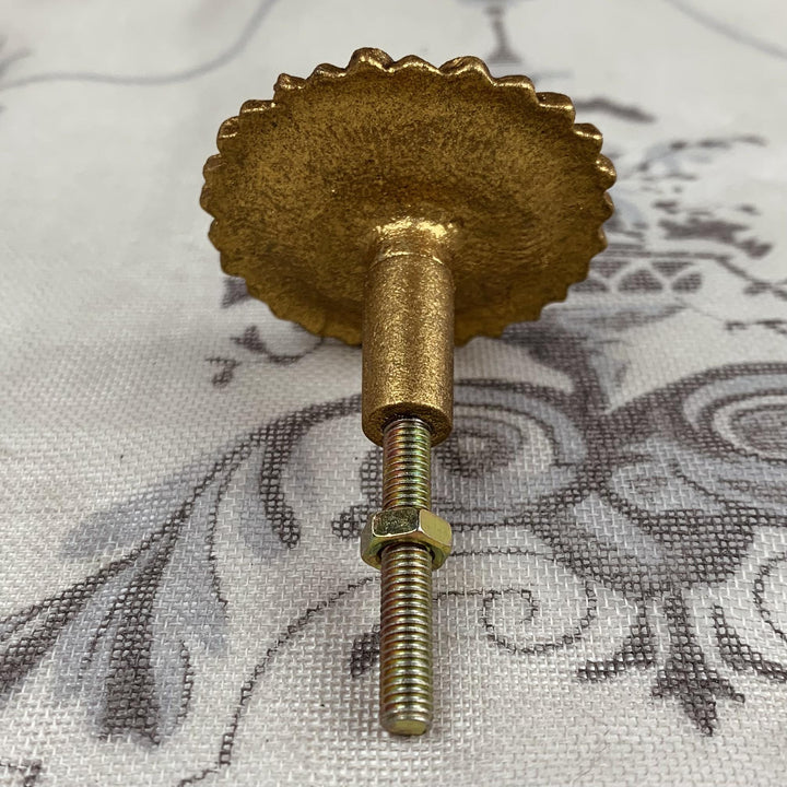 Gold Daisy Drawer Door Knob