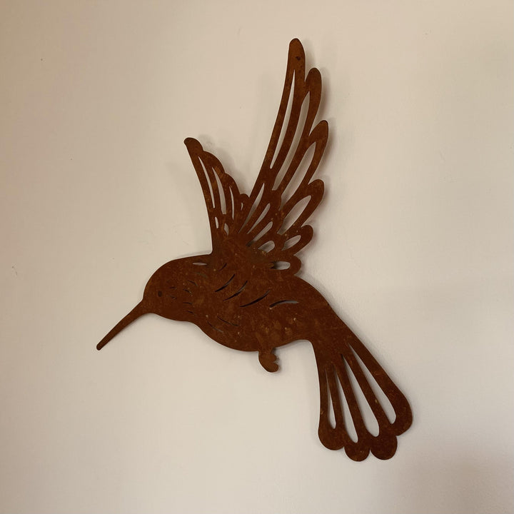 Hummingbird Rusty Metal Wall Art