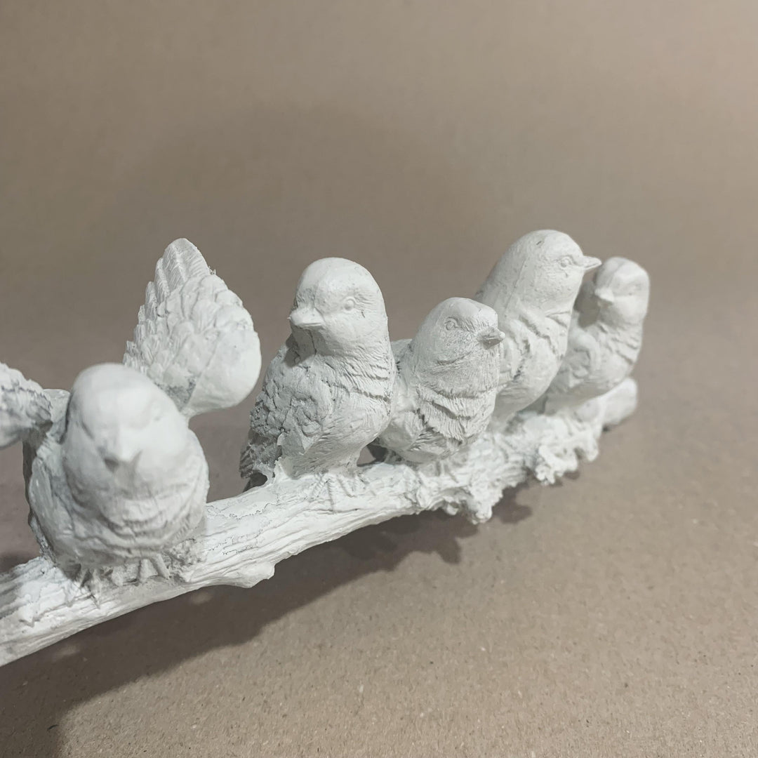 Cream Birds on a Branch Ornament