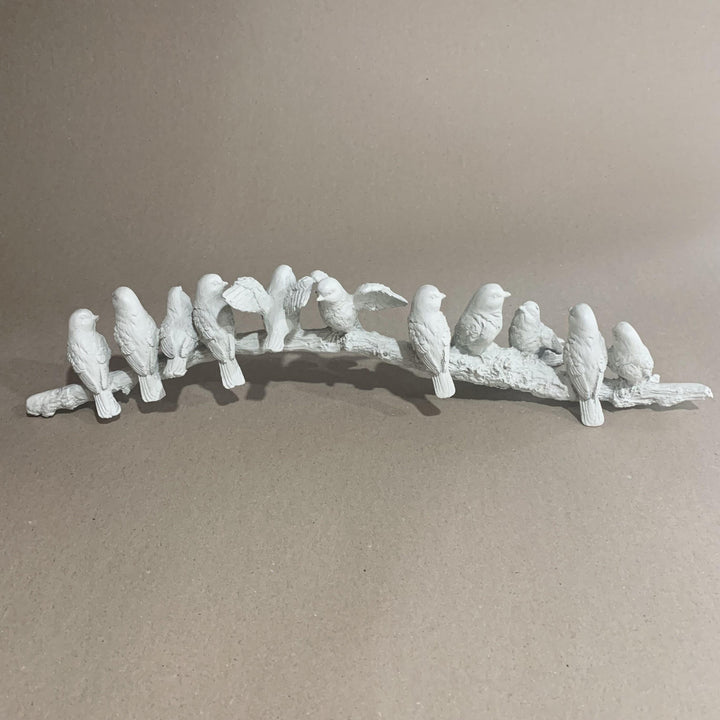 Cream Birds on a Branch Ornament