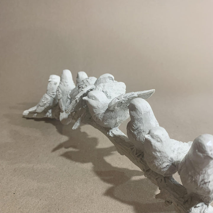 Cream Birds on a Branch Ornament