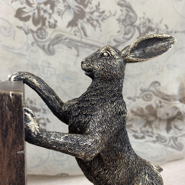 Boxing Hares Bookends Set of 2