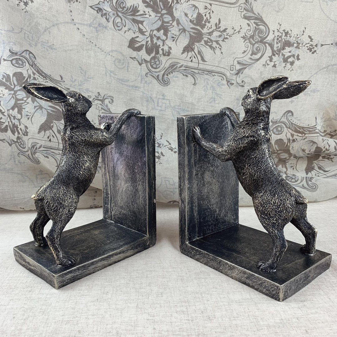 Boxing Hares Bookends Set of 2