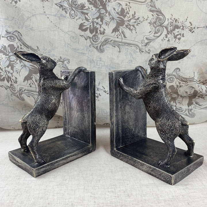 Boxing Hares Bookends Set of 2