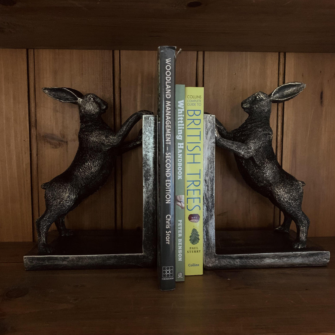 Boxing Hares Bookends Set of 2