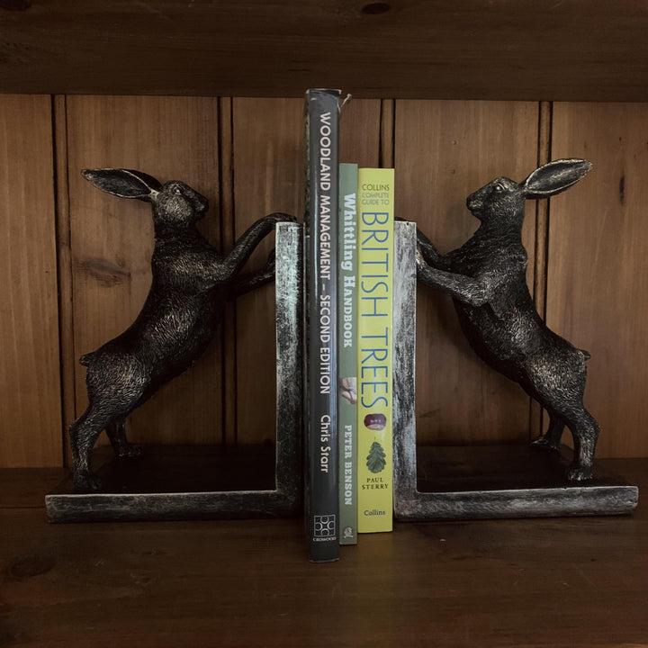 Boxing Hares Bookends Set of 2
