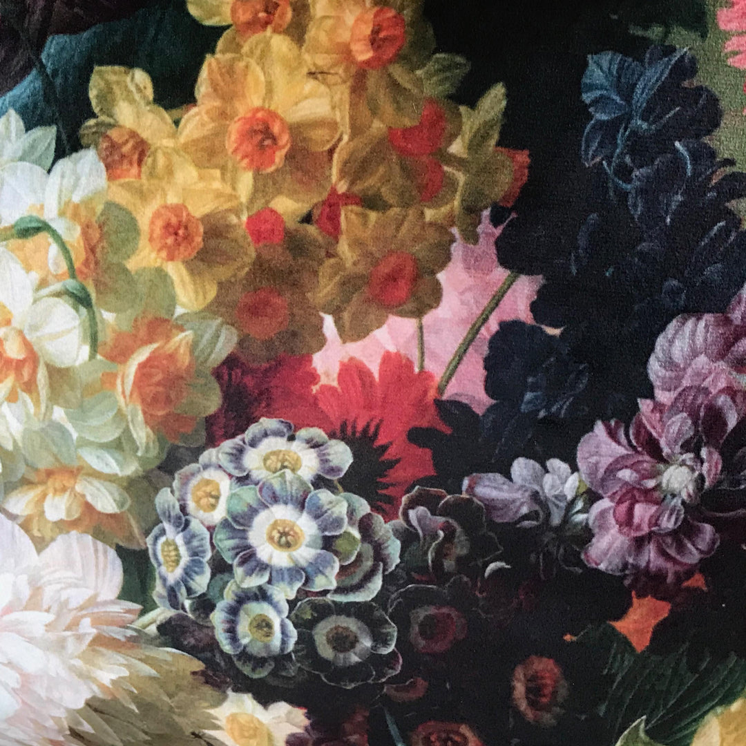 Vintage Style Floral Velvet Cushion Cover