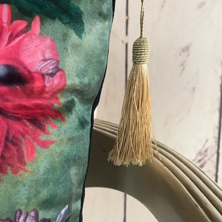 Vintage Style Floral Velvet Cushion Cover