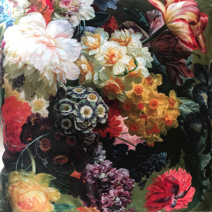 Vintage Style Floral Velvet Cushion Cover