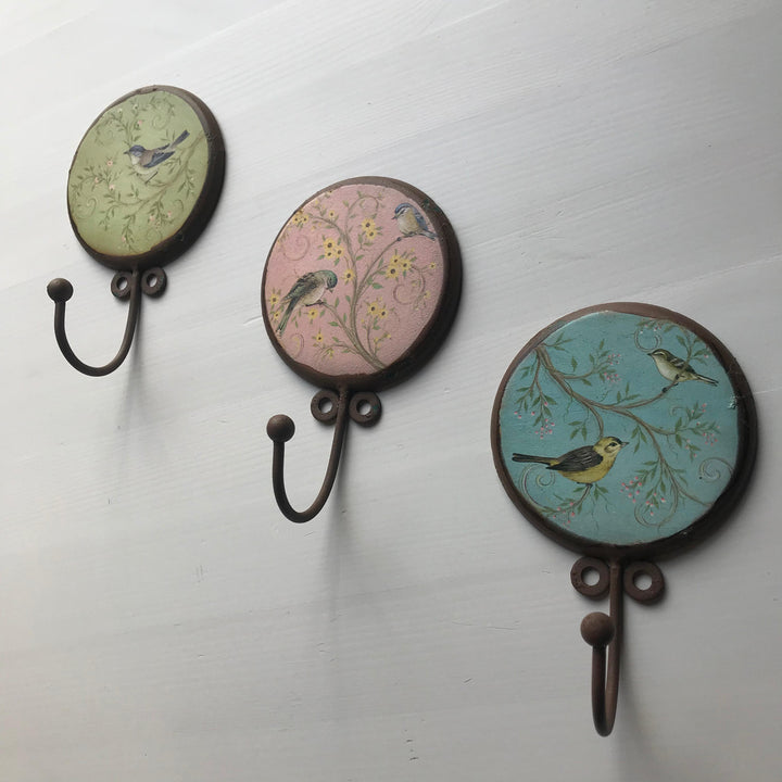 Woodland Birds Set of 3 Wall Hooks - Wall Art