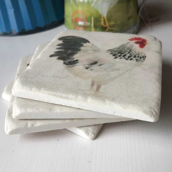 Country Hens Set of 4 Coasters