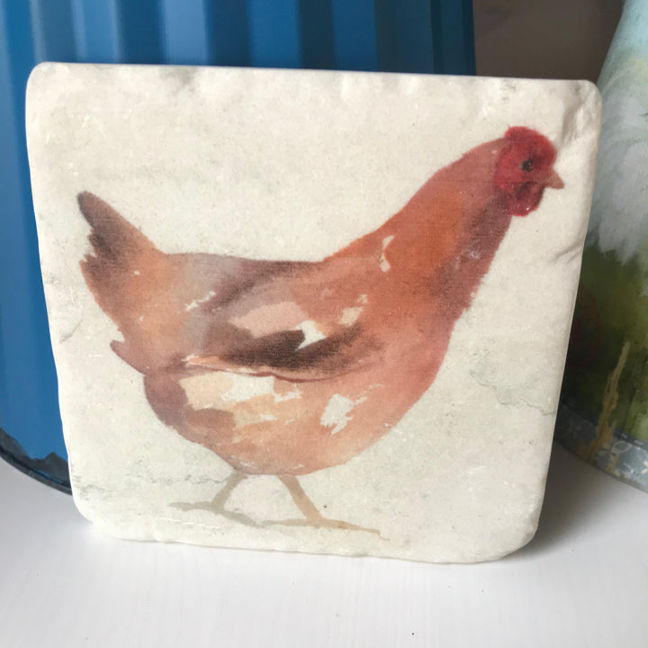 Country Hens Set of 4 Coasters