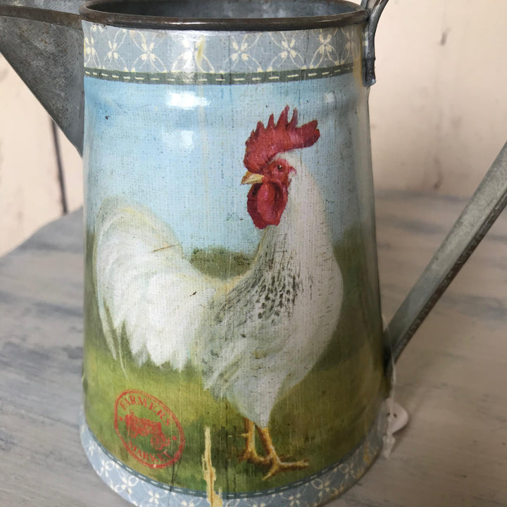 Farmhouse Cockerel Decorative Metal Jug