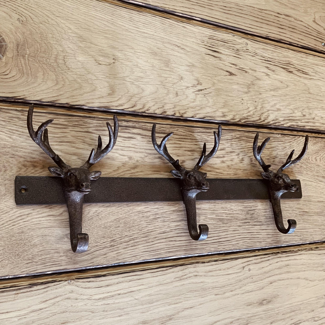 Metal Stag 3 Hooks