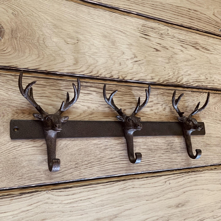 Metal Stag 3 Hooks
