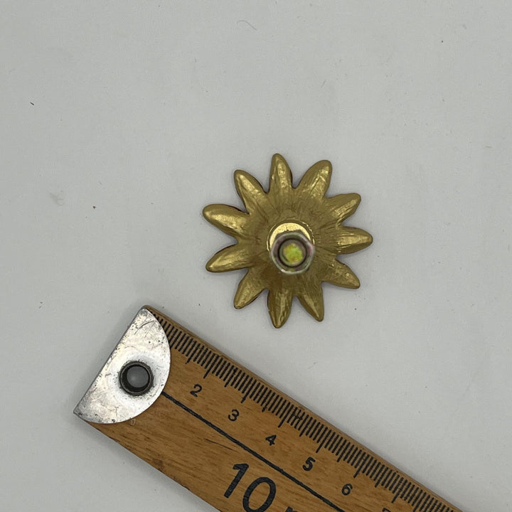 Orange Daisy Flower Knob