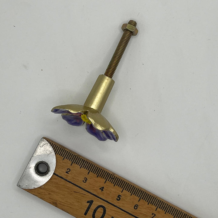 Purple Flower Knob