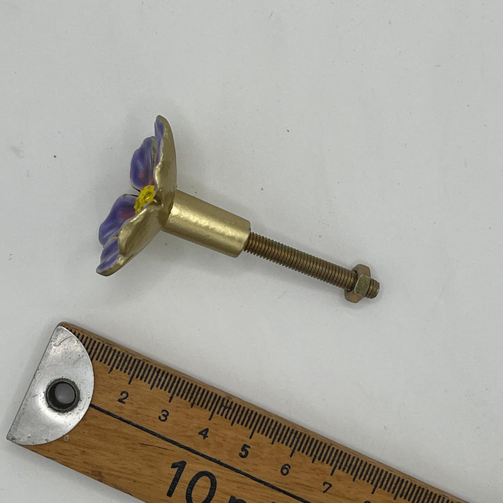 Purple Flower Knob