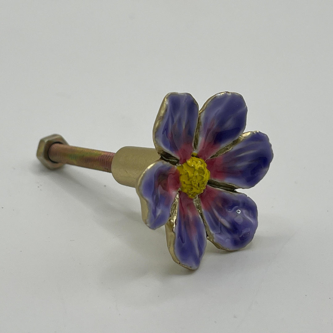 Purple Flower Knob
