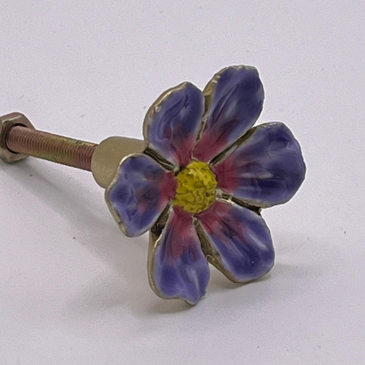Purple Flower Knob