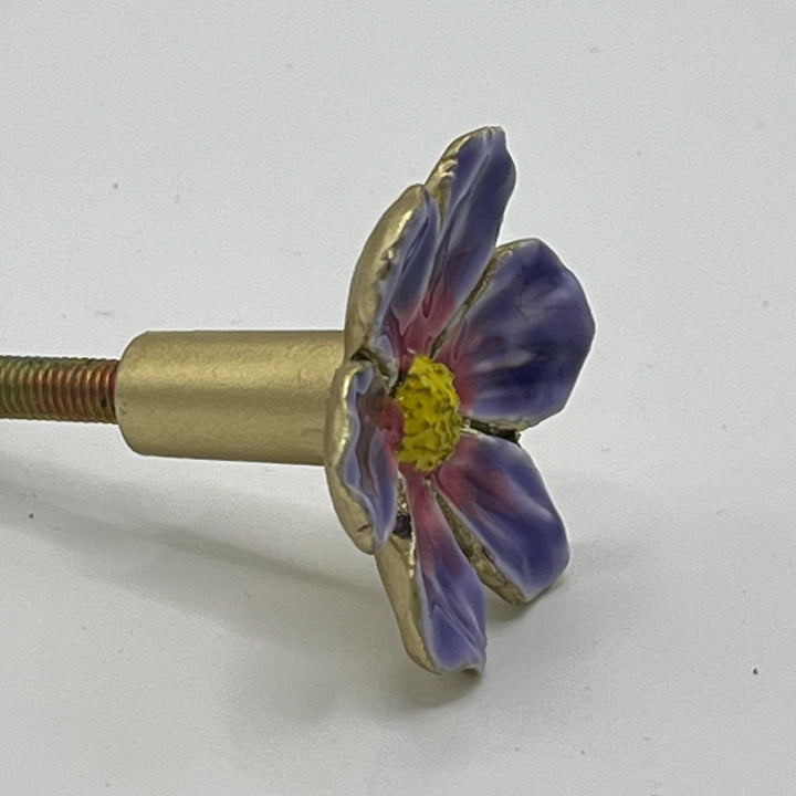 Purple Flower Knob