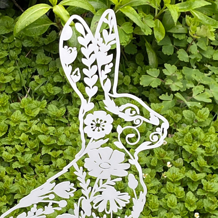 Floral Rabbit Garden Decoration