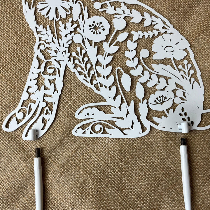 Floral Rabbit Garden Decoration