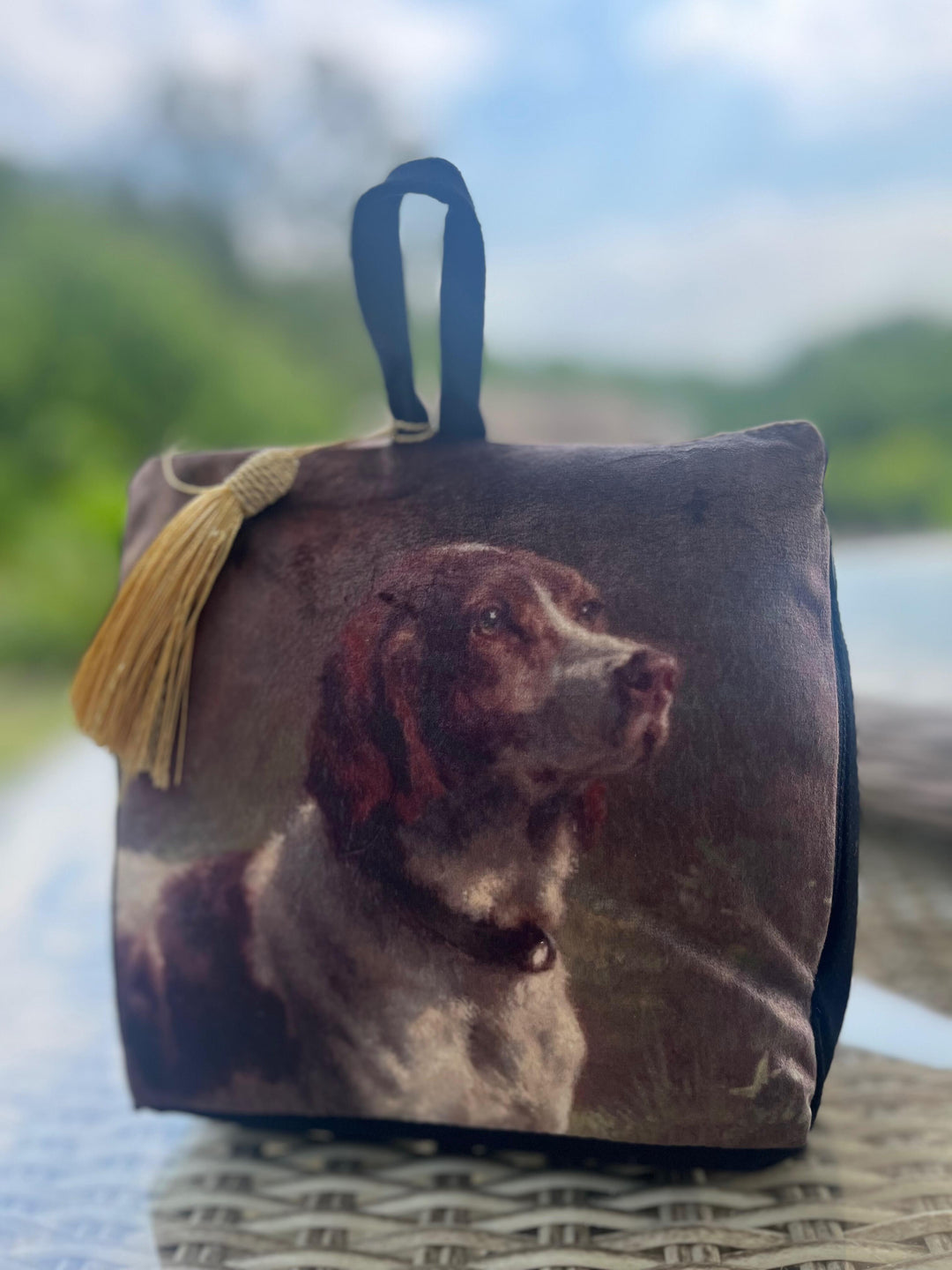 Vintage Dog Fabric Door Stop