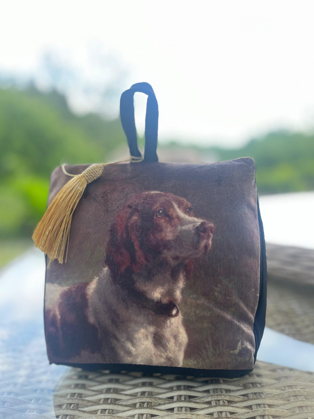 Vintage Dog Fabric Door Stop