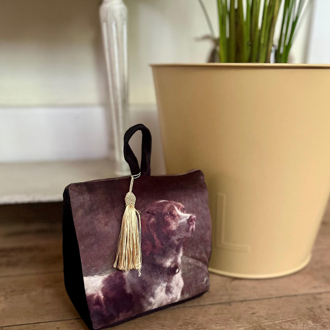 Vintage Dog Fabric Door Stop