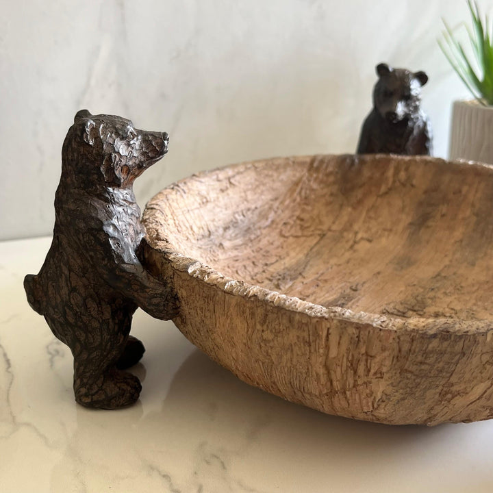 Rustic Brown Bears Centrepiece Bowl