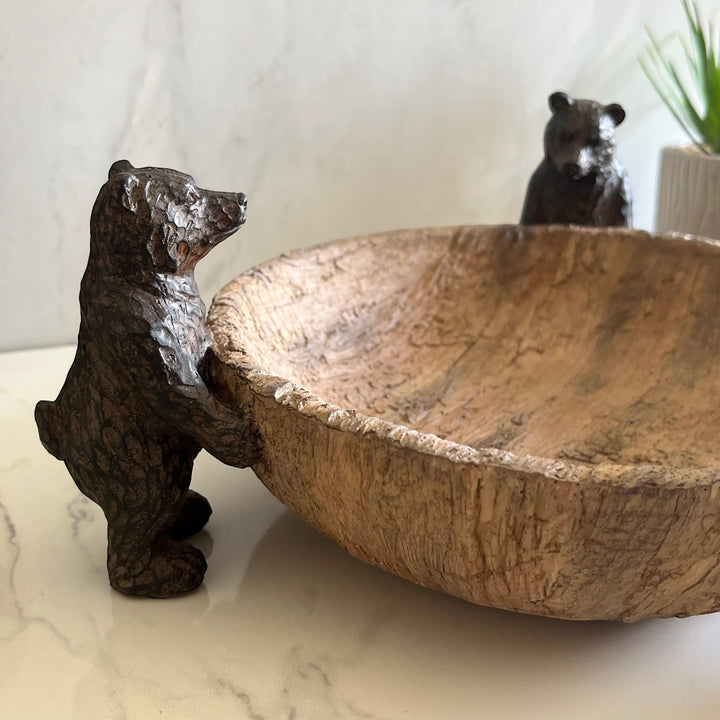 Rustic Brown Bears Centrepiece Bowl