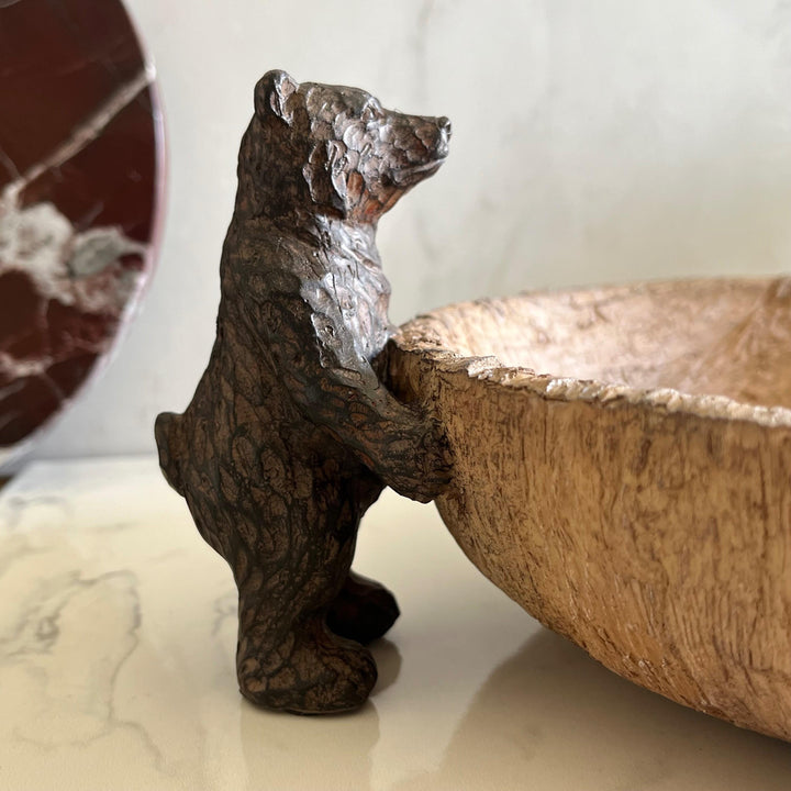 Rustic Brown Bears Centrepiece Bowl