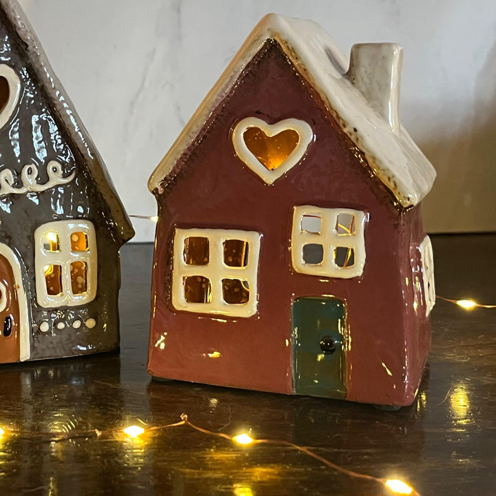Cosy Cottage Ceramic Candleholder