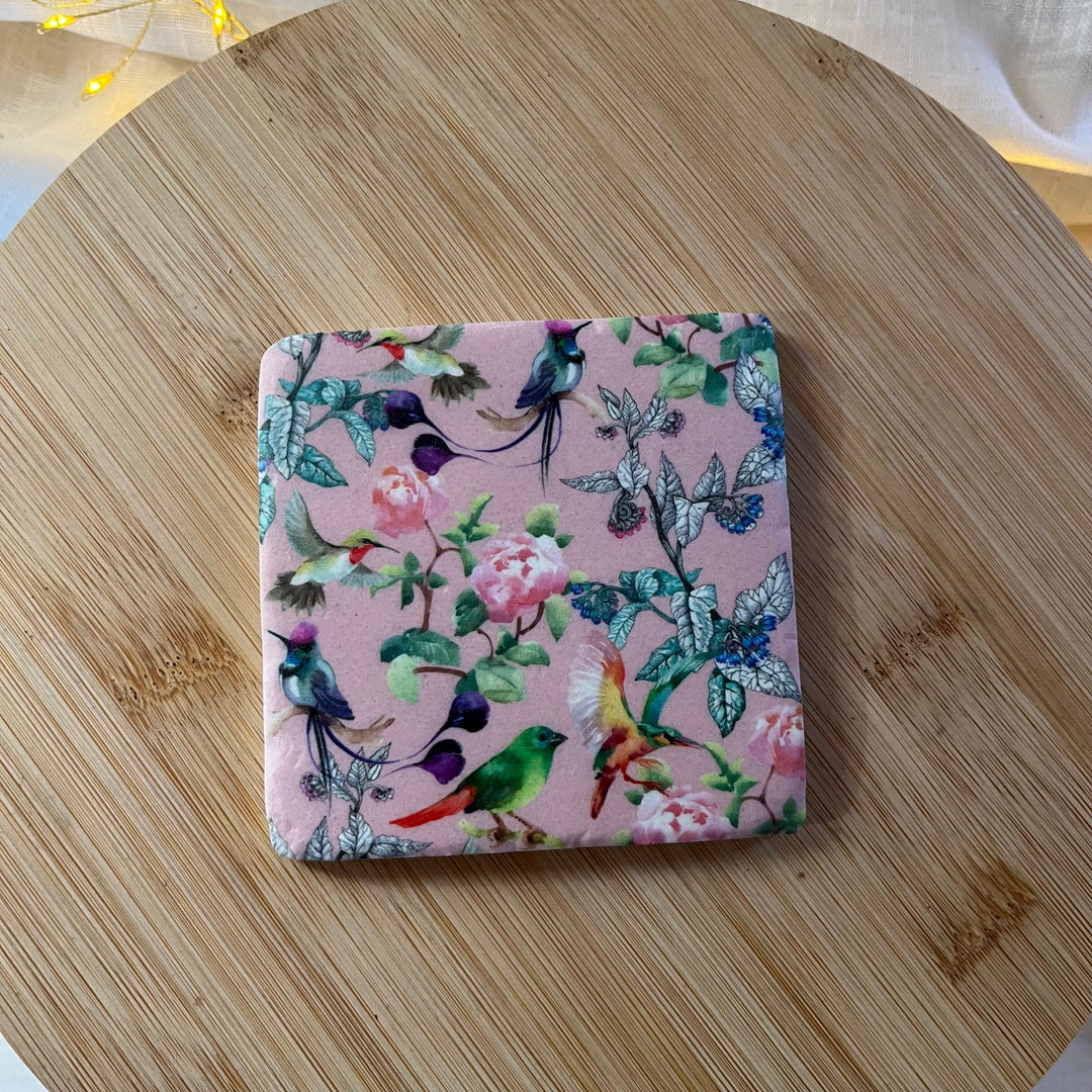 Botanical Birds Coasters - Set of 4