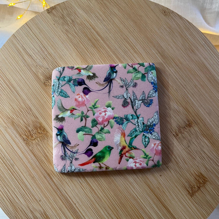 Botanical Birds Coasters - Set of 4