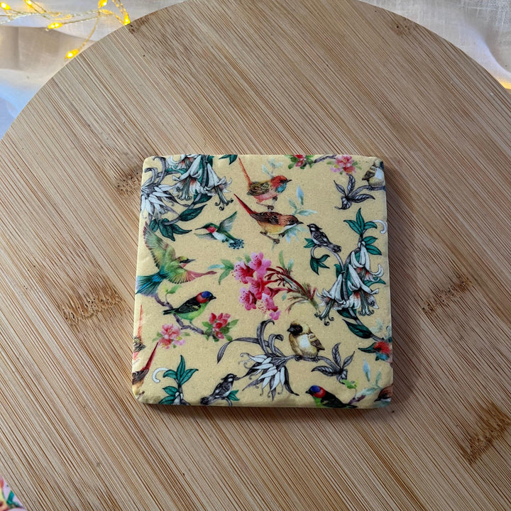 Botanical Birds Coasters - Set of 4