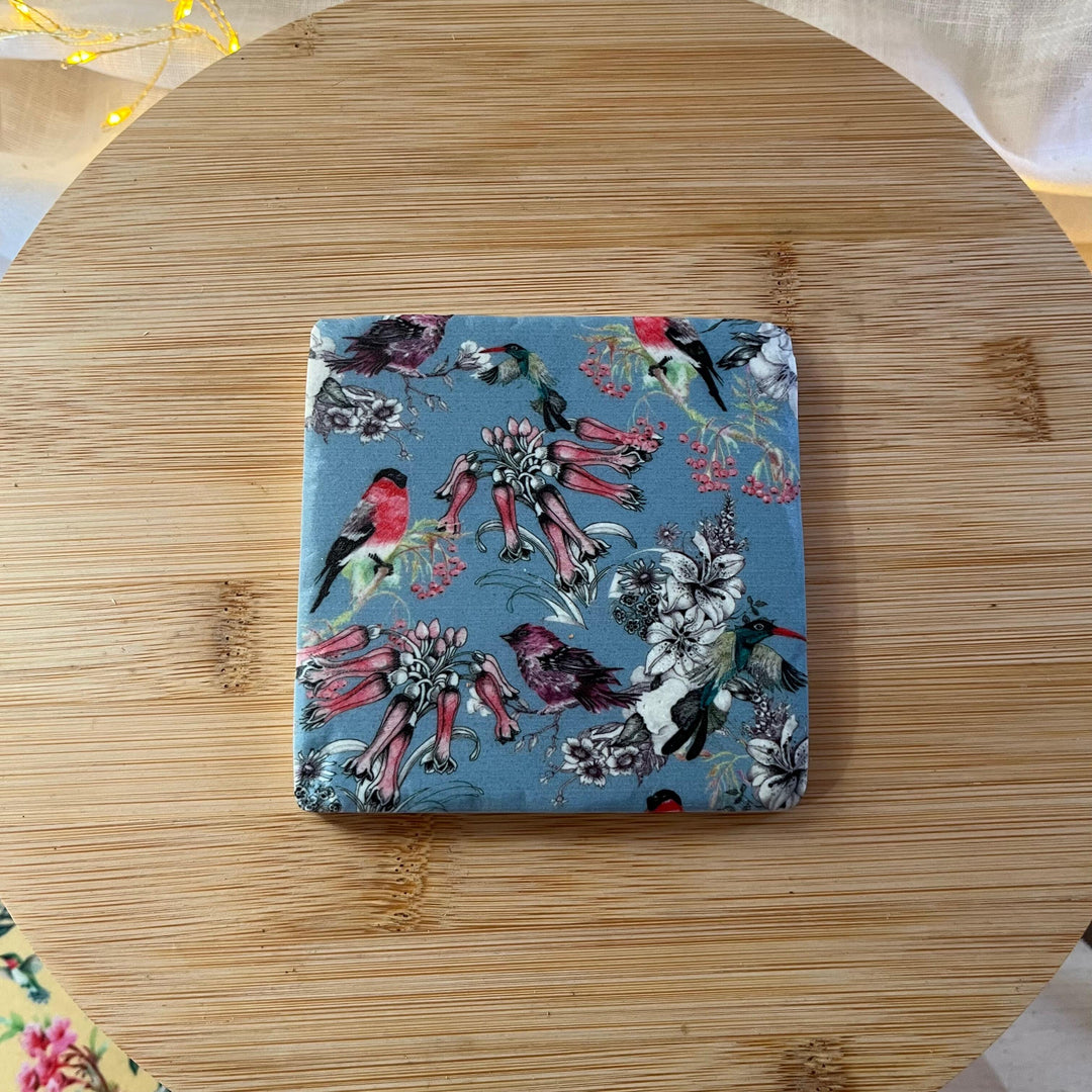 Botanical Birds Coasters - Set of 4