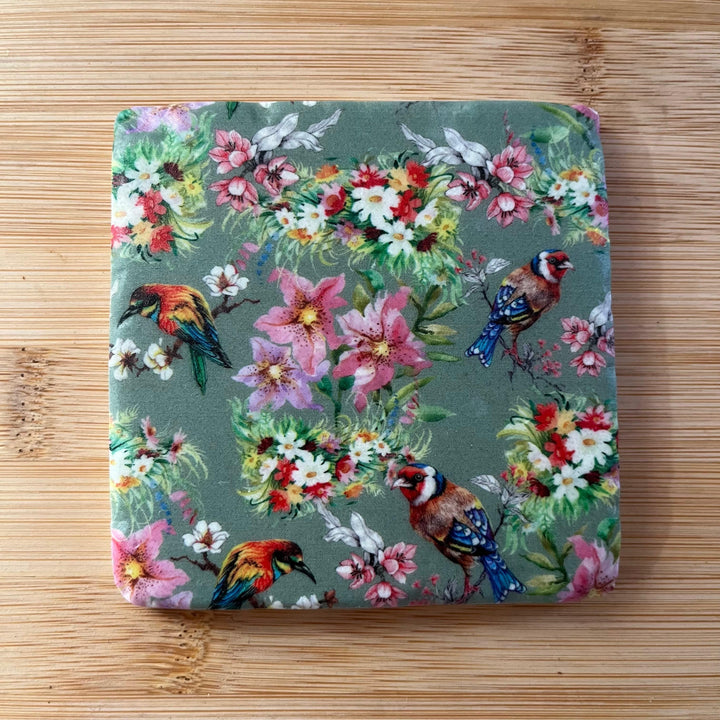 Botanical Birds Coasters - Set of 4