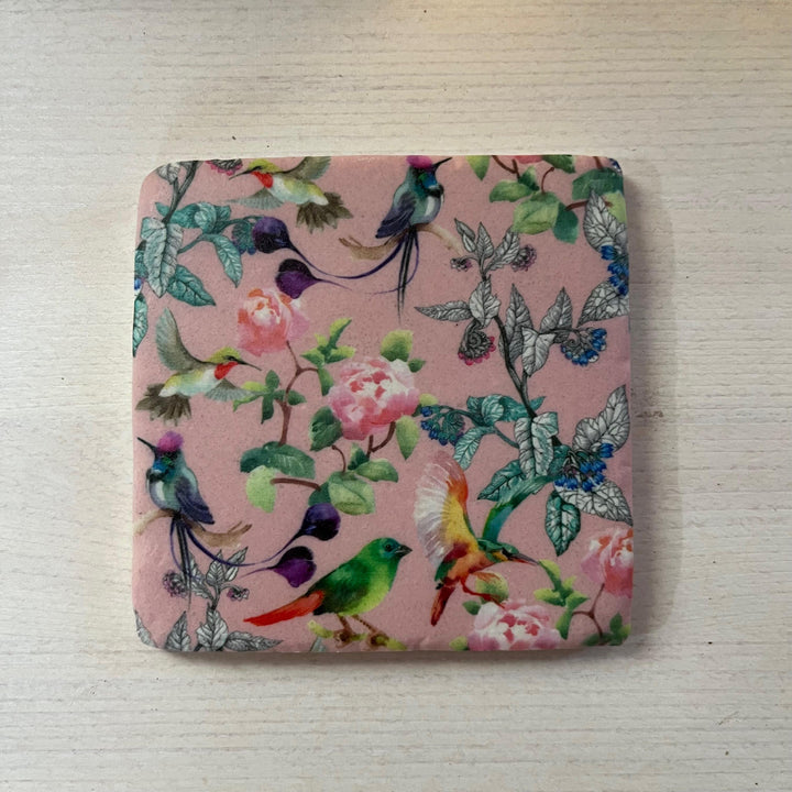 Botanical Birds Coasters - Set of 4